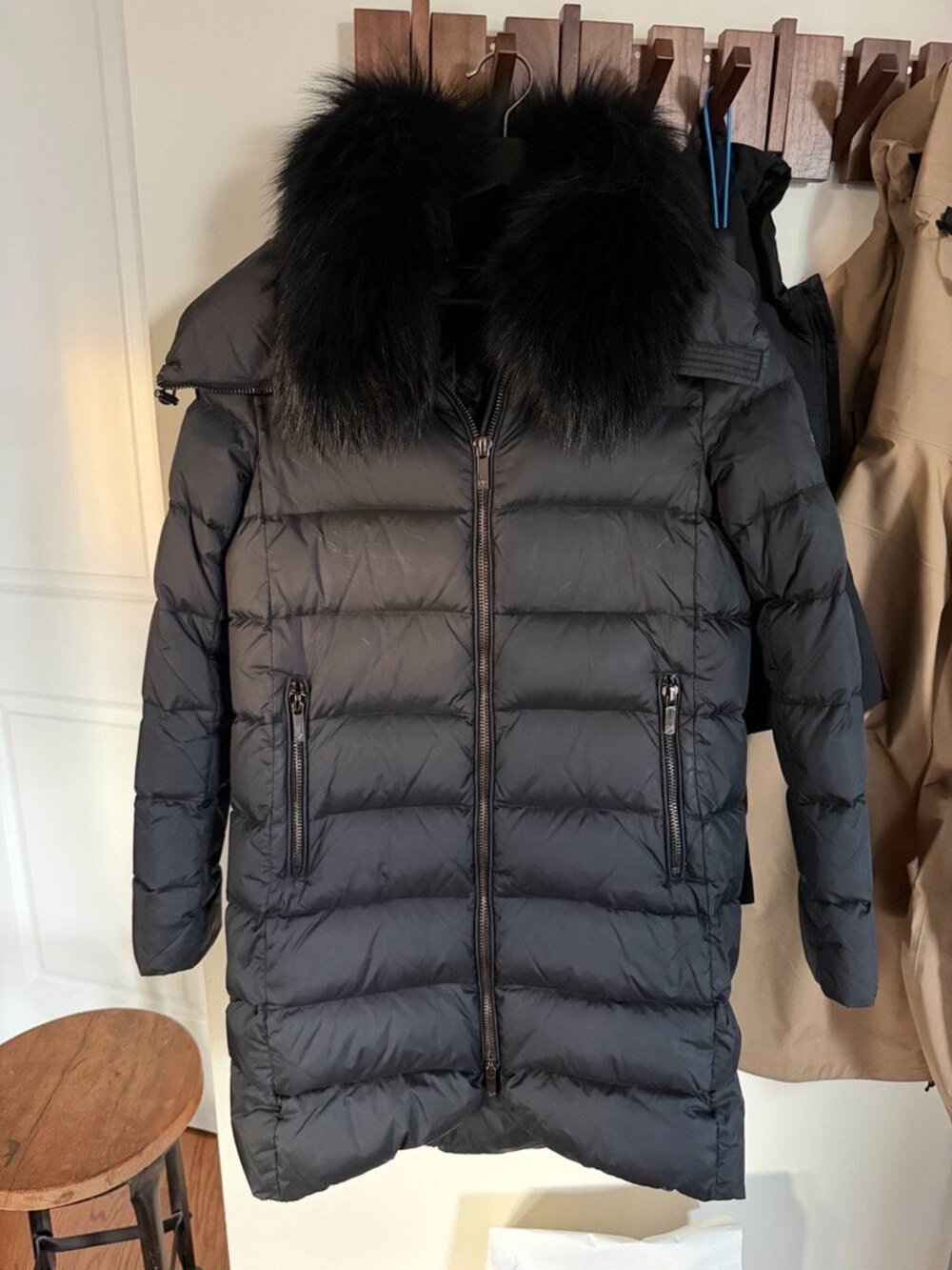 Diane Von Furstenberg Winter Coat with Fur Collar